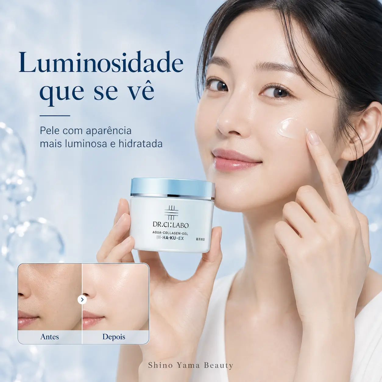 Dr.Ci:Labo Medicated Aqua Collagen Gel BIHAKU EX 50g - Imagem 3