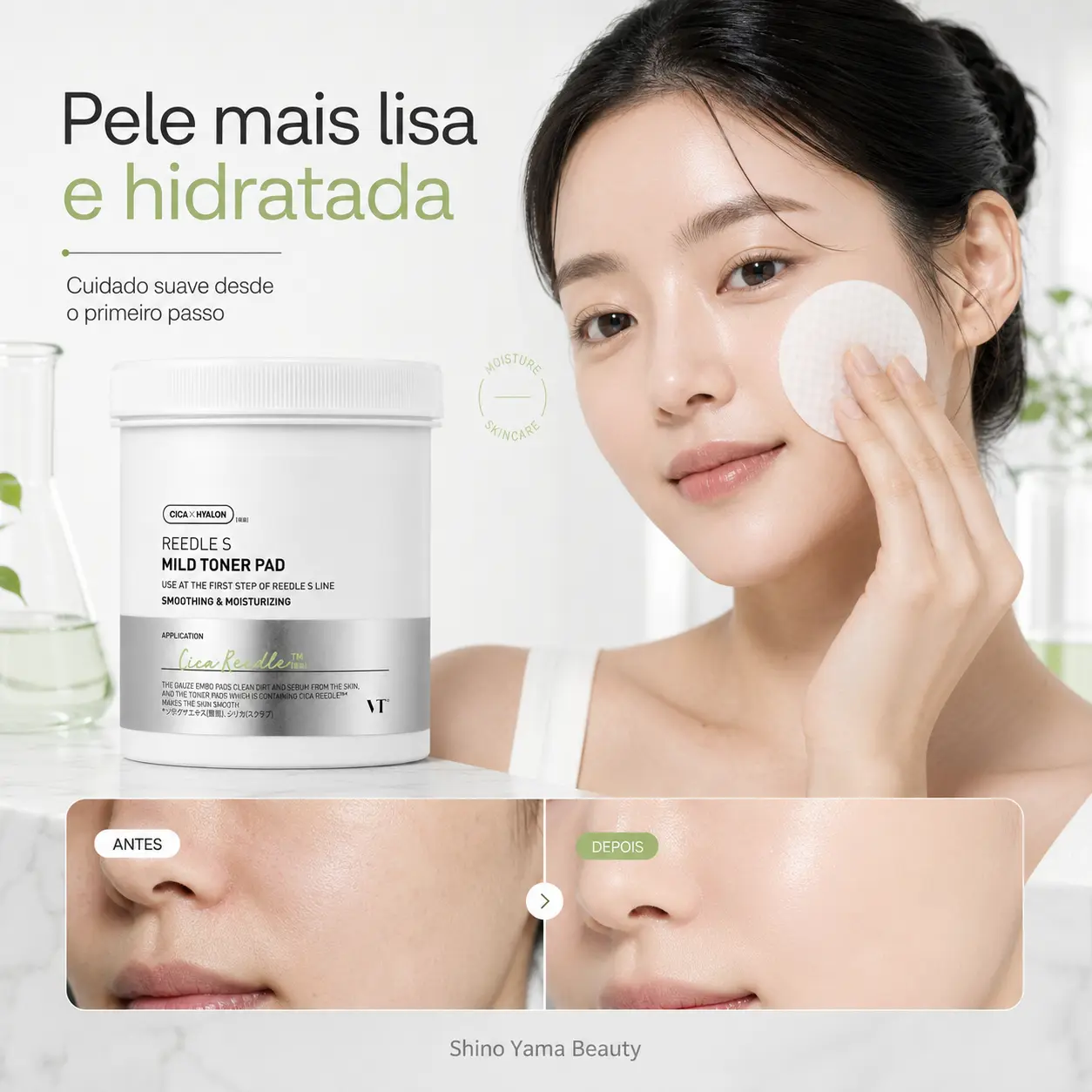 VT Reedle S Mild Toner Pad 80 Pads / 200ml - Imagem 3