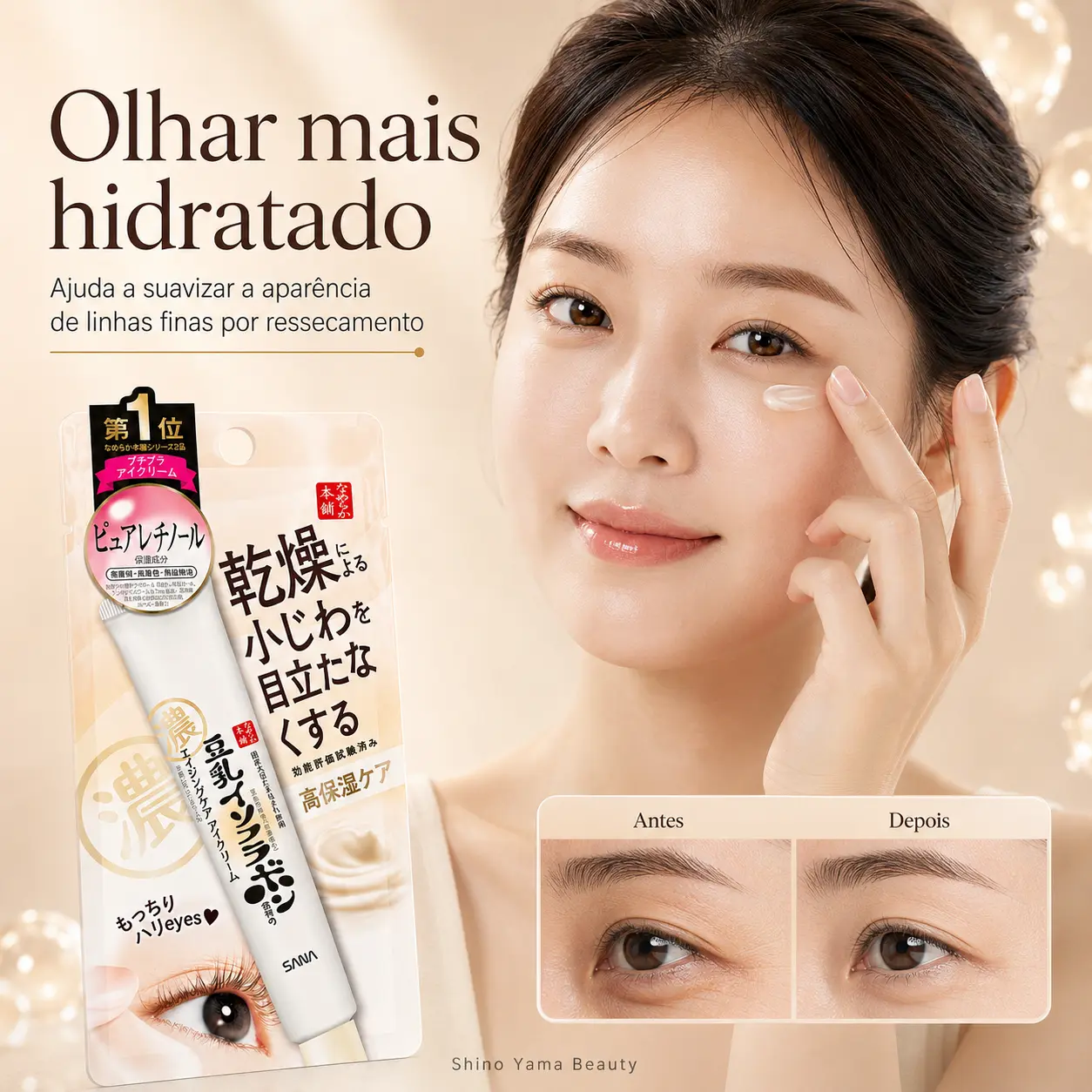 SANA Nameraka Honpo Wrinkle Eye Cream N 20g - Imagem 3
