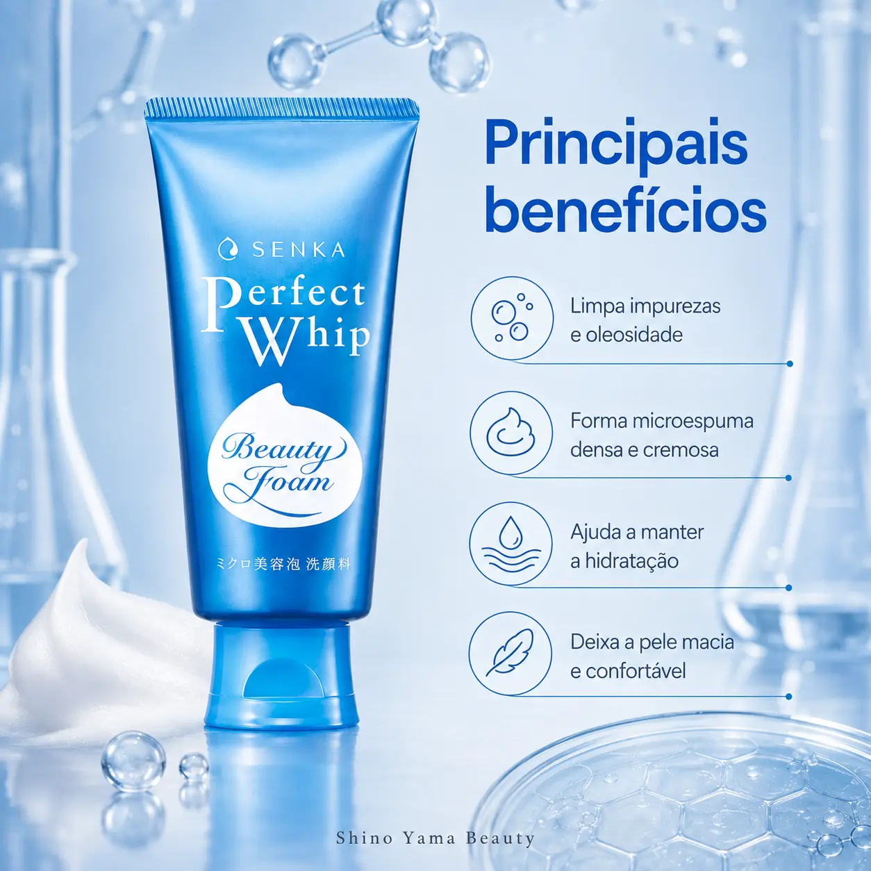 SENKA Perfect Whip f Beauty Foam 150g - Imagem 4