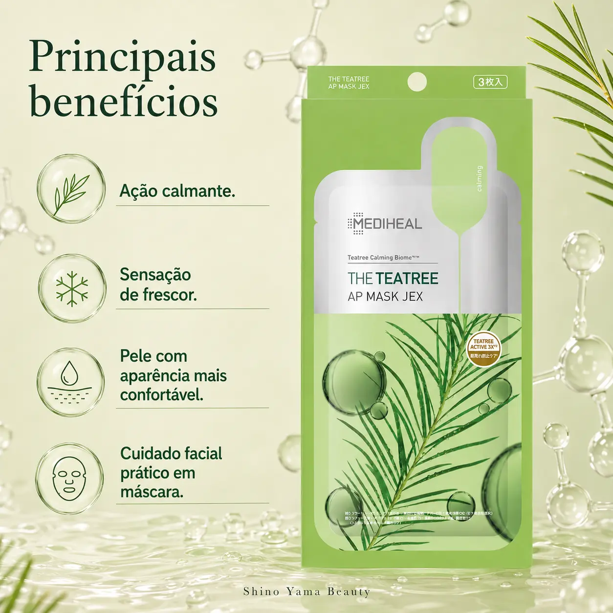 MEDIHEAL THE Teatree AP Mask JEX 3 Sheets - Imagem 4