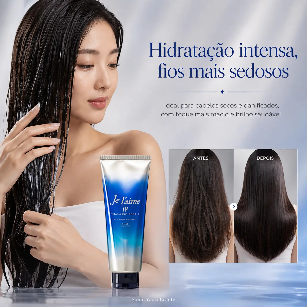 KOSÉ Je l’aime iP Thalasso Repair Rich Moist Hair Mask 230g - Imagem 3