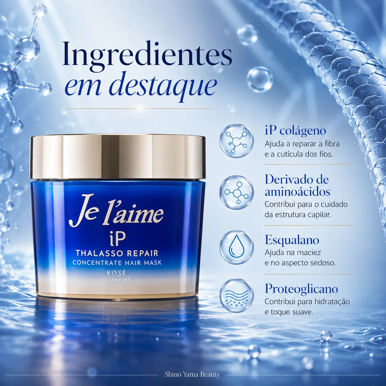 KOSÉ Je l’aime iP Thalasso Repair Concentrate Hair Mask 200g - Imagem 2