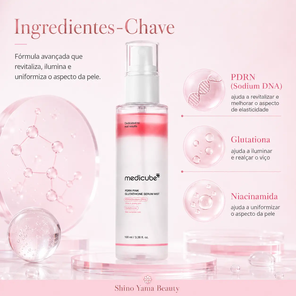 Medicube PDRN Pink Glutathione Serum Mist 100ml - Imagem 4