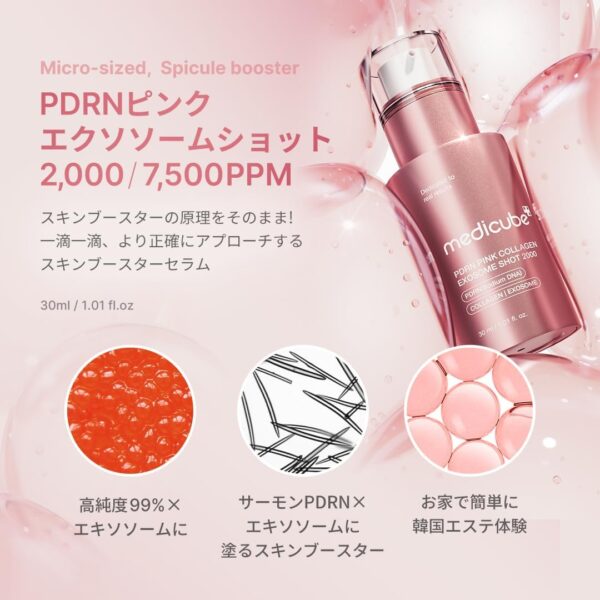 Sérum Medicube PDRN Pink Collagen Exosome Shot 2000 - 30ml - Imagem 4