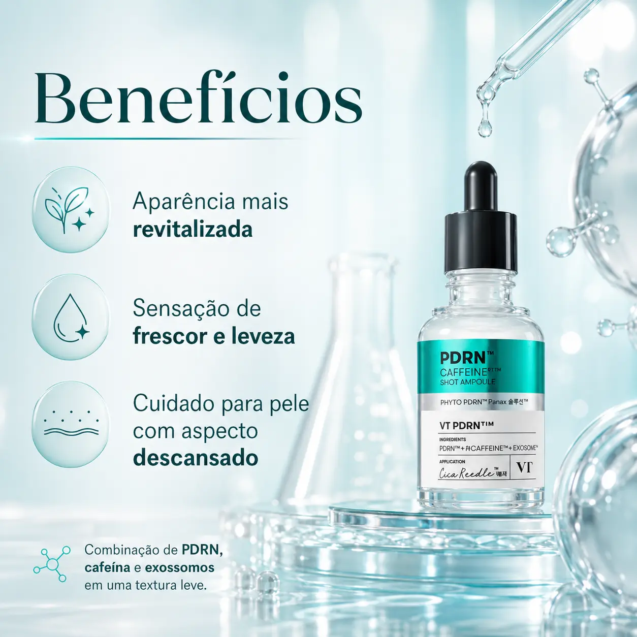 VT Cosmetics Reedle S PDRN+ Sérum – Cica Reedle + Exossomo (30 ml) - Imagem 4