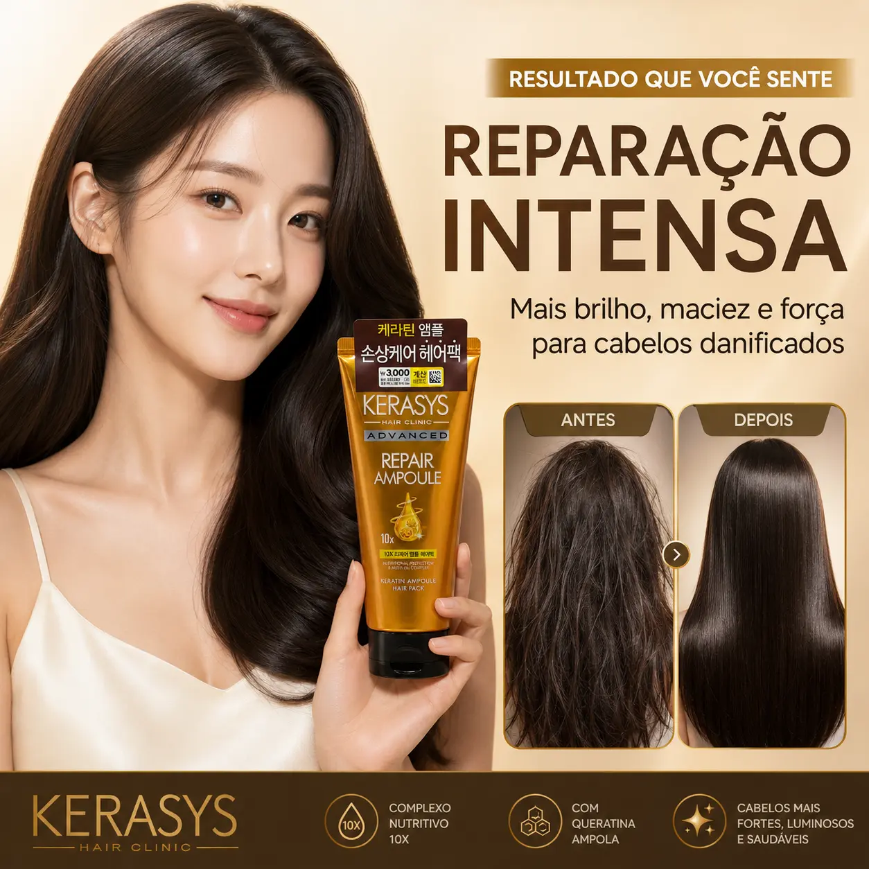 Kerasys Advanced Repair Ampoule Hair Pack 150ml - Imagem 3