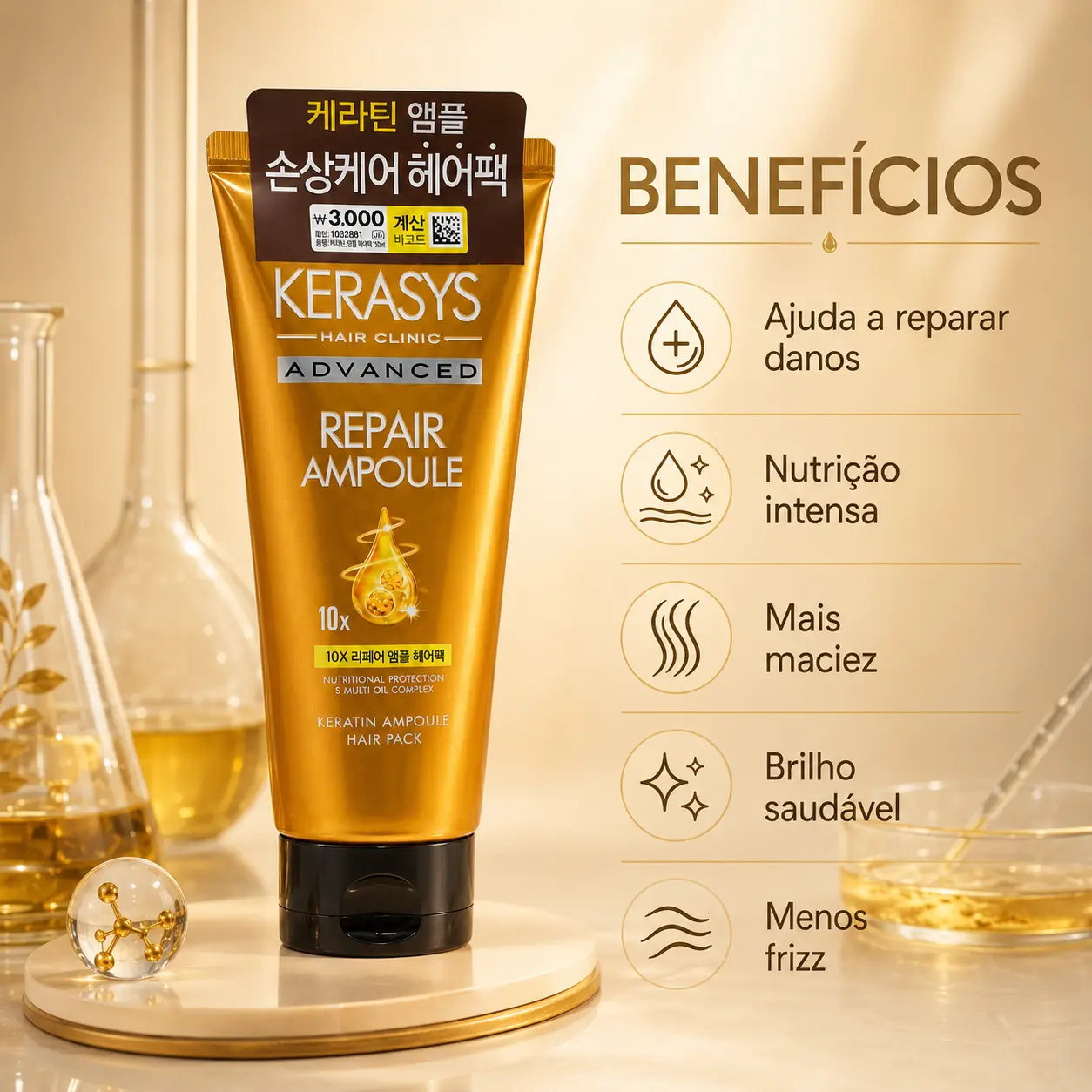 Kerasys Advanced Repair Ampoule Hair Pack 150ml - Imagem 5