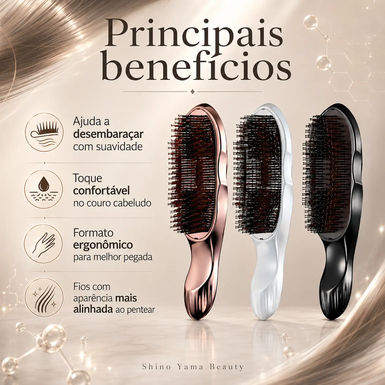 ReFa ION CARE BRUSH PREMIUM – Escova para Couro Cabeludo e Cabelos - Imagem 4