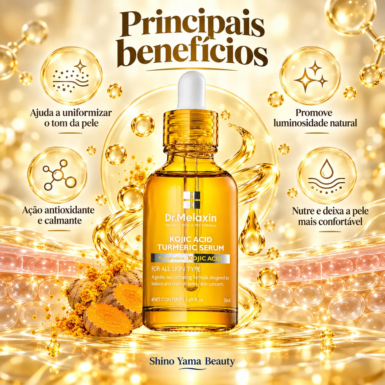 Dr.Melaxin Kojic Acid Turmeric Serum 50ml - Imagem 4