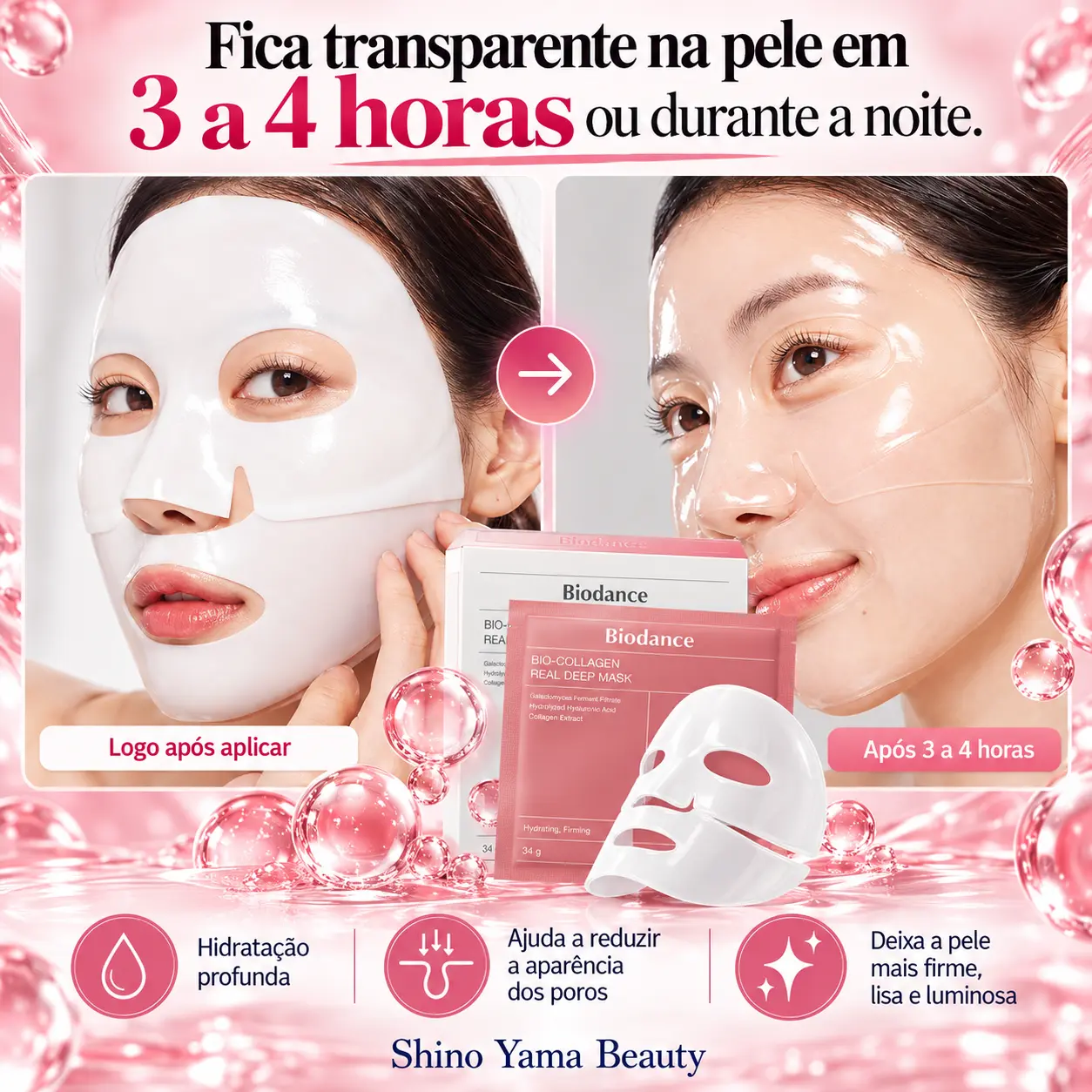 Biodance Bio-Collagen Real Deep Mask 34g × 4 Máscaras - Imagem 4