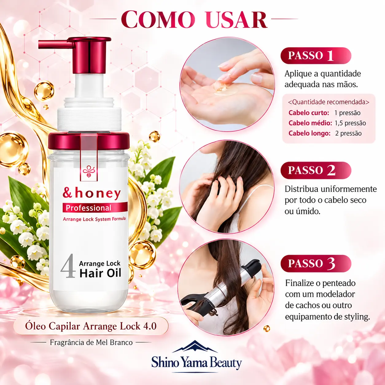 &honey Professional Arrange Lock Hair Oil 4.0 105ml - Imagem 2