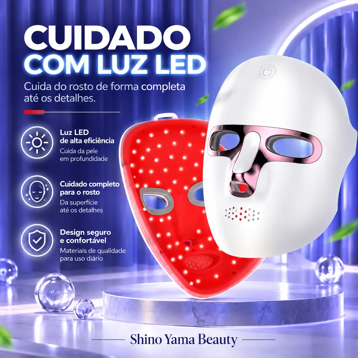 highydroLED LED Beauty Face Mask 7 Colors - Imagem 4