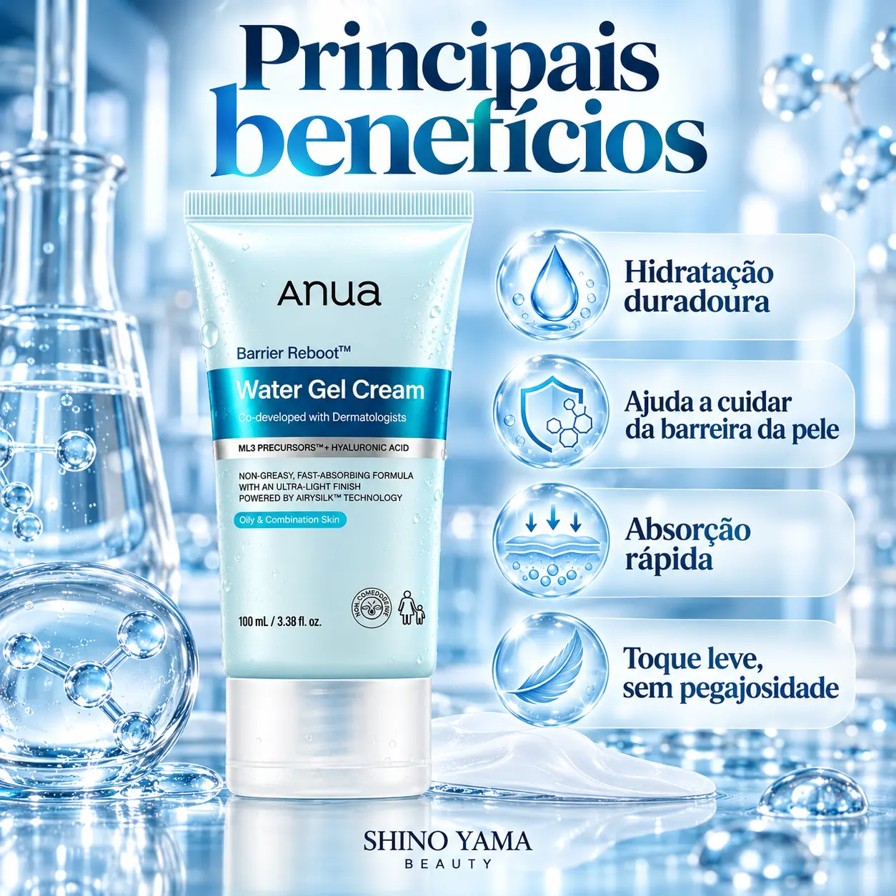 Anua Barrier Reboot Water Gel Cream 100ml - Imagem 4