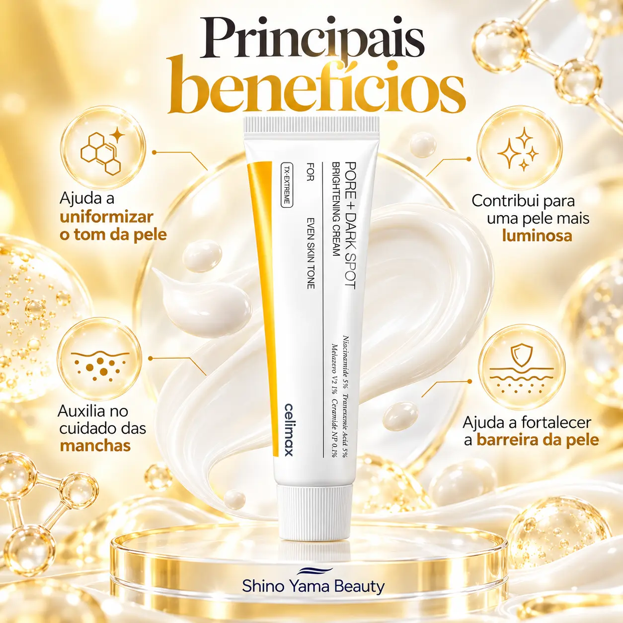 Celimax Pore + Dark Spot Brightening Cream 35ml - Imagem 4