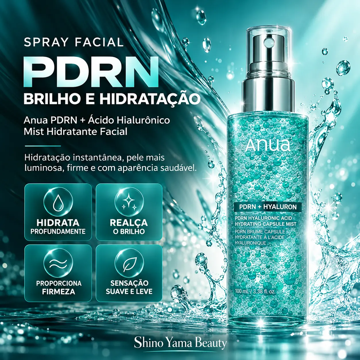 Anua PDRN Hyaluronic Acid Hydrating Capsule Mist 30ml - Imagem 2
