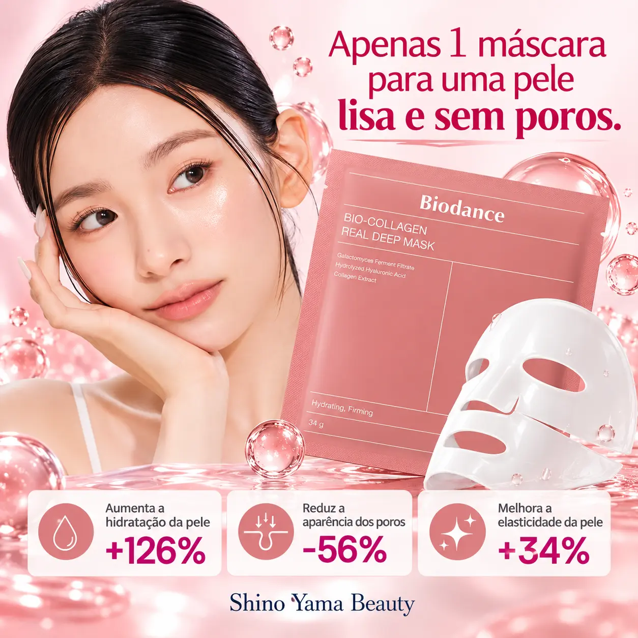 Biodance Bio-Collagen Real Deep Mask 34g × 4 Máscaras - Imagem 2