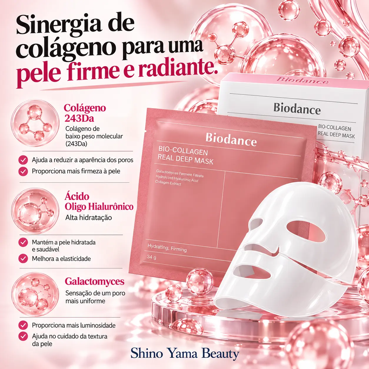 Biodance Bio-Collagen Real Deep Mask 34g × 4 Máscaras - Imagem 3