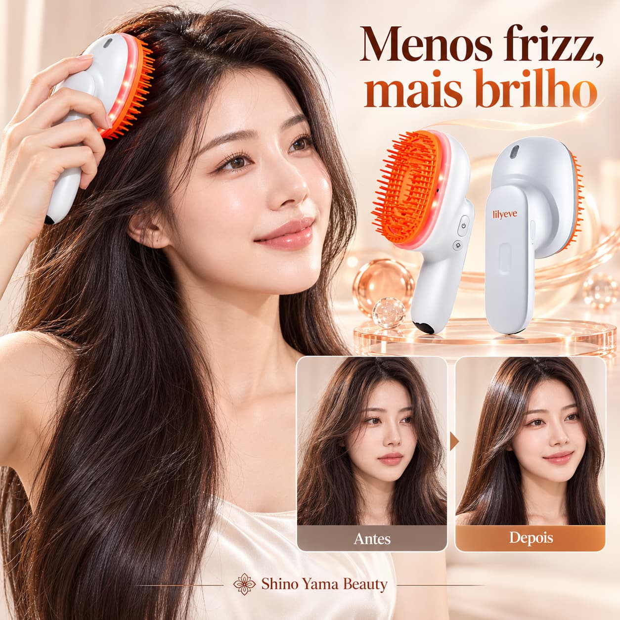 Lilyeve Grow:Turn Brush Steam Booster + 2 Hair Oil Cartridges 1,2ml - Imagem 3