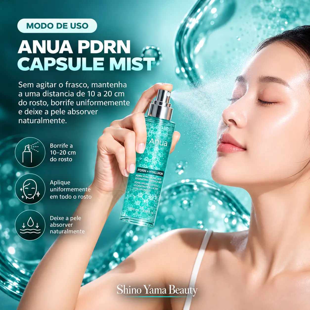 Anua PDRN Hyaluronic Acid Hydrating Capsule Mist 30ml - Imagem 4
